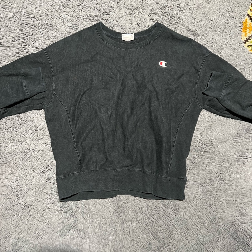 Black Champion Crew Neck